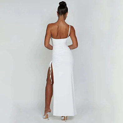 Robe de soirée fendue noire