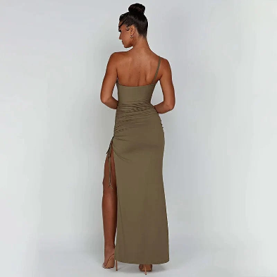 Robe de soirée fendue noire